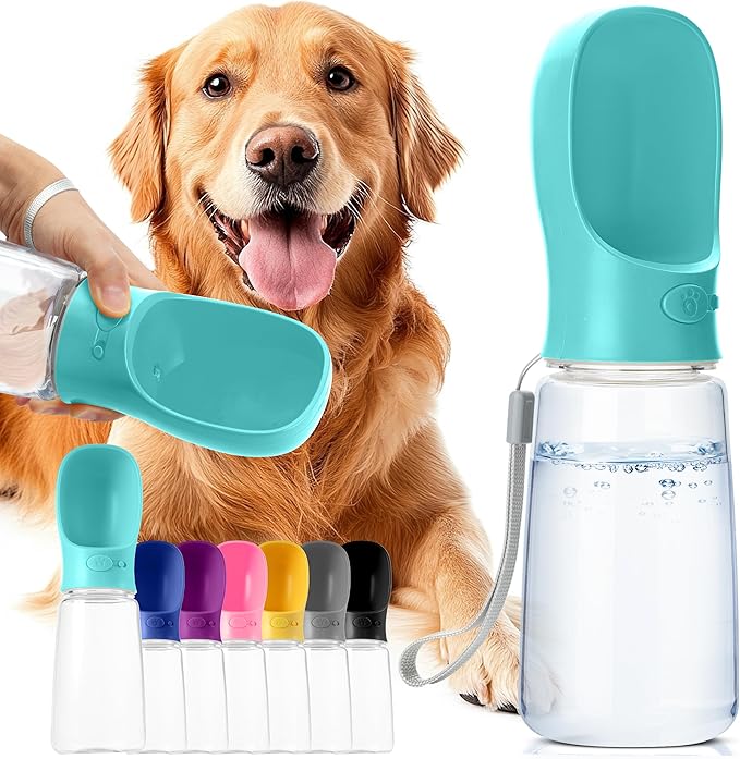 Mr. Pen- Dog Water Bottle, 19 oz, Large, Aqua Blue, Portable Dog Water Bottle Dispenser, Not Dishwasher Safe