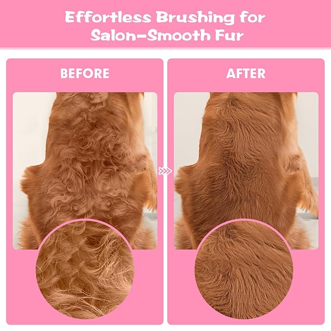 6-Pack Flea Comb for Dogs and Cats, Fine & Wide Tooth Stainless Steel Lice Comb, Tick Removal Tool, Tear Stain Remover, Dematting Brush - Professional Pet Grooming Kit for All Types of Pets