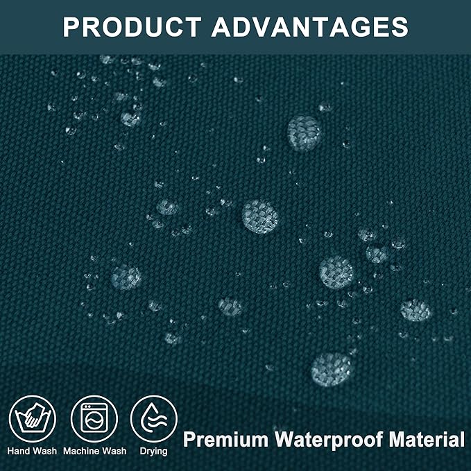 Dog Bed Covers Replacement Washable, Waterproof Dog Bed Cover with Zipper, 44Lx32Wx3H inch Durable Oxford Pet Bed Cover for Outdoor/Indoor Use, Cover Only, Cyan