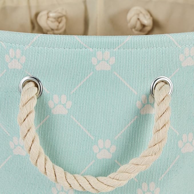 Bone Dry Pet Storage Paw and Bone, Trellis Collection, Small Rectangle, 14x8x9, Aqua