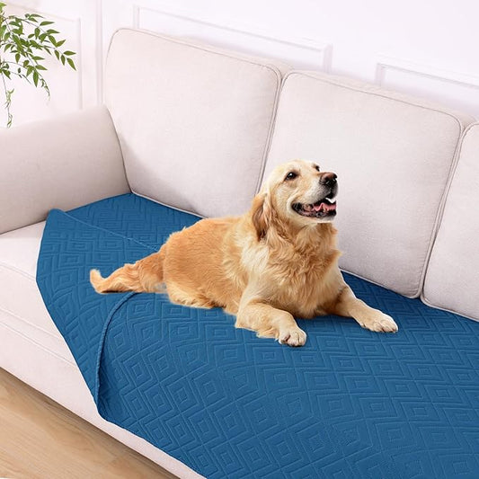 hyha Waterproof Dog Blanket, Soft Dog Bed Cover Pet Blankets, Waterproof Sofa Couch Cover for Dogs Washable, Reversible Pet Couch Covers for Sofa Furniture (40x80 Inch, Navy Blue/Navy Blue)