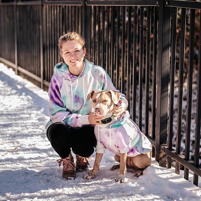 Spark Paws Human Hoodie - Premium Quality, Buttery Soft, Superior Comfort and Fit, Calming Fleece Interior, Suitable for All Styles – 90s Retro Sky Dye, S
