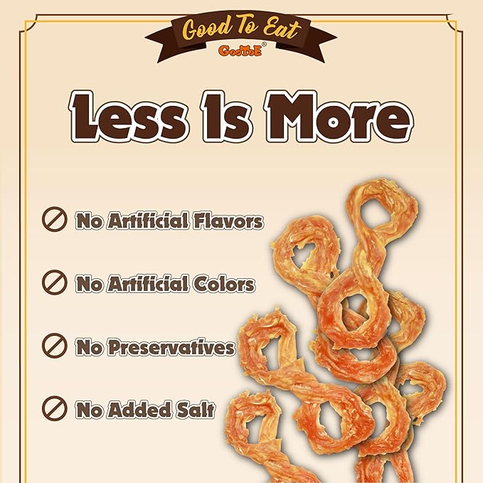 Gootoe Turkey Tendons for Dogs – All-Natural, Hypoallergenic Dog Treats, Rawhide Alternative, Long Lasting Puppy Chews, Healthy Dog Treats for Small Breeds, Rope (S), 6 Count Pack