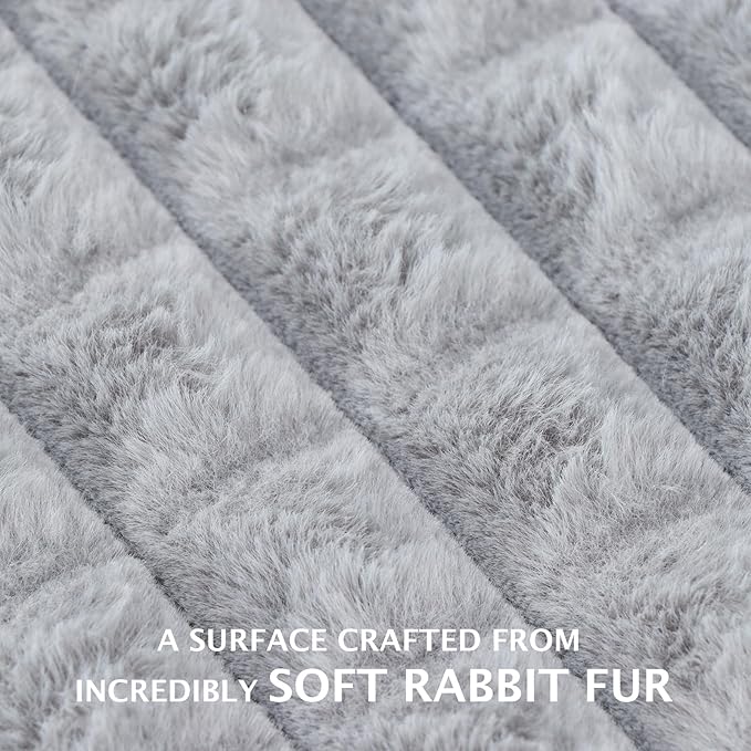 BVAGSS Dog Bed Washable Crate Mattress,Anti-Slip Memory Foam Soft Warm Pet Cushion for Small Medium Dogs, Calming Fluffy Sleeping Kennel Pad XH082 (24''x18'',Grey)