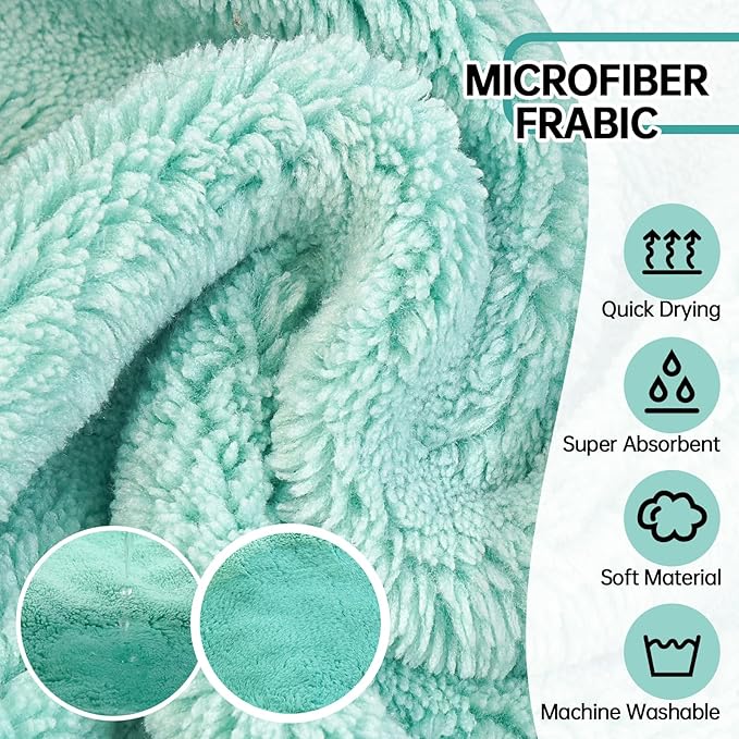 Dog Drying Coat, Microfibre Fast Absorbent Bath Towel With Magic Sticker & Belly Strap - Bathrobe for Puppy, Small, Medium, Large Dogs and Cats