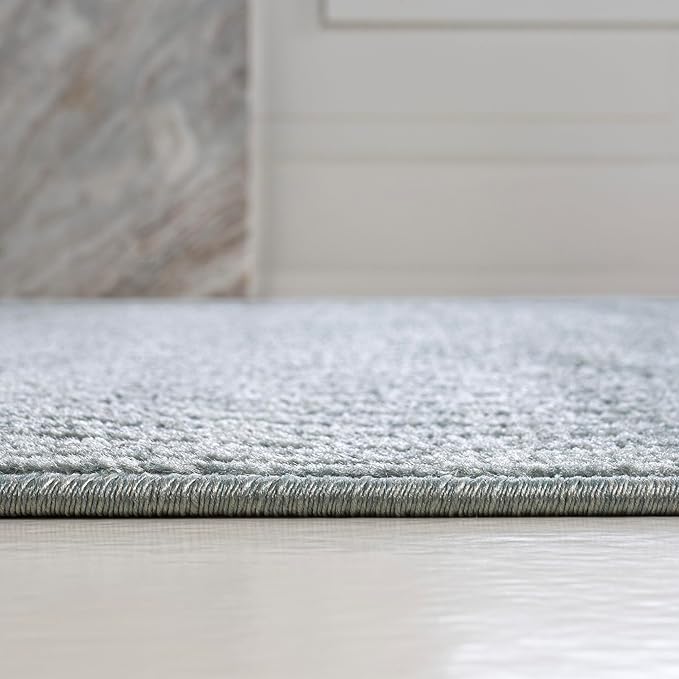 JONATHAN Y Nordby High-Low Arch Striped Light Blue/Cream Indoor/Outdoor Area Rug, 5x8, for Patio, Backyard, Living Room, Bedroom, Office, Hose-Washable (SCN104F-5)