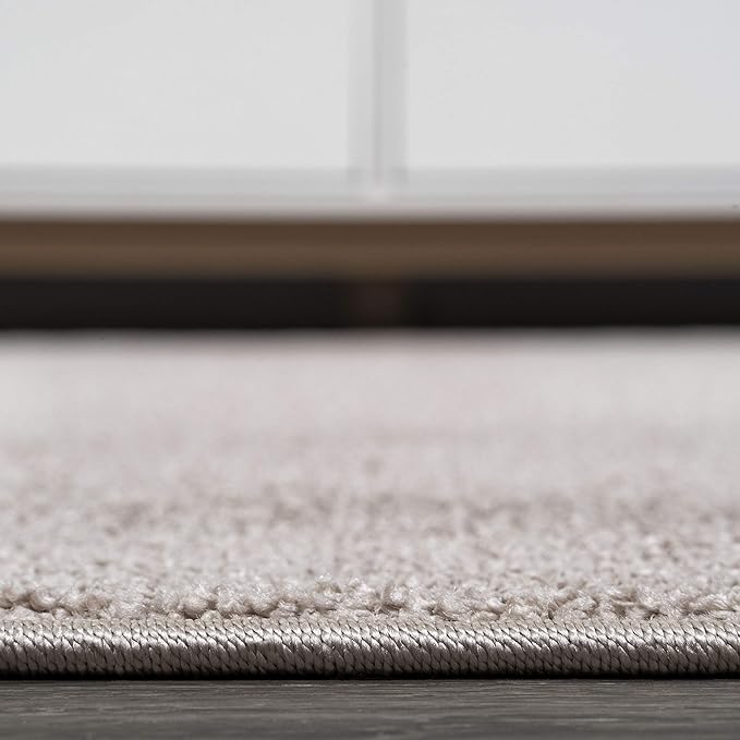 JONATHAN Y Haze Solid Low-Pile Beige Indoor Area Rug 5x8, Coastal,Bohemian,Minimalist,Classic, Easy-Cleaning for Living Room,Bedroom,Kitchen,Pet Friendly,Non-Shedding (SEU100G-5)