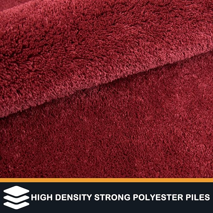 PURRUGS Dirt Trapping Door Mat 20" x 31.5", Non-Slip Machine Washable Entryway Rug, Dog Doormat, Indoor Front Door Mat, Super Absorbent Entry Rug for Muddy Shoes & Paws, Burgundy Red