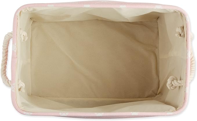 Bone Dry Pet Storage Paw and Bone, Trellis Collection, Medium Rectangle, 16x10x12, Pink