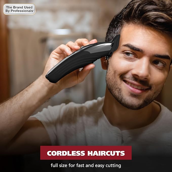 Wahl Clipper Cordless Chrome Pro Hair Clippers for Men and Battery Hair Trimmer Combo for Full Haircuts and Touch-Up Trims – Model 3026590