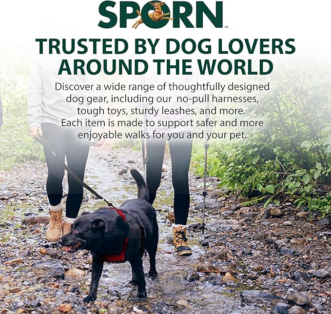 SPORN No Pull Dog Harness, Black, Small