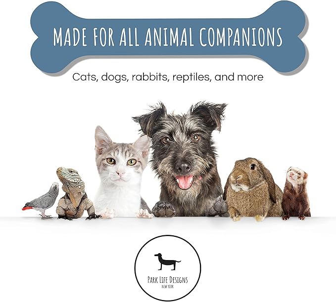 Park Life Designs - Dog Toy Storage for All Pets, Including Cats, Puppies, and Kittens (Capri, Blue, White Bone)