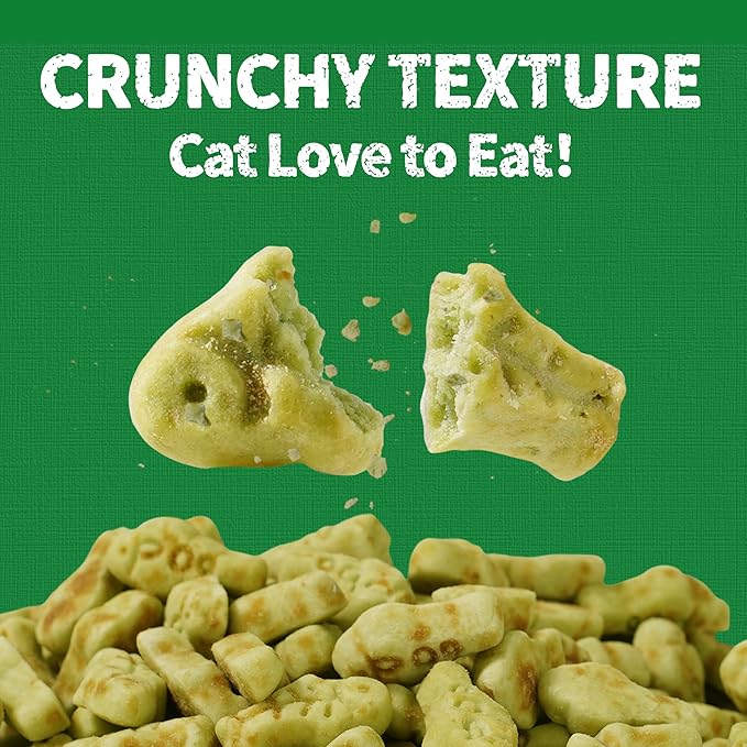 Just Try 13.4 OZ Cat Treats for Indoor Cats Hairball Control Natural Salmon Healthy Cat Grass Treats Kitten Snacks Training Biscuits Catnip for Cats Dental Care