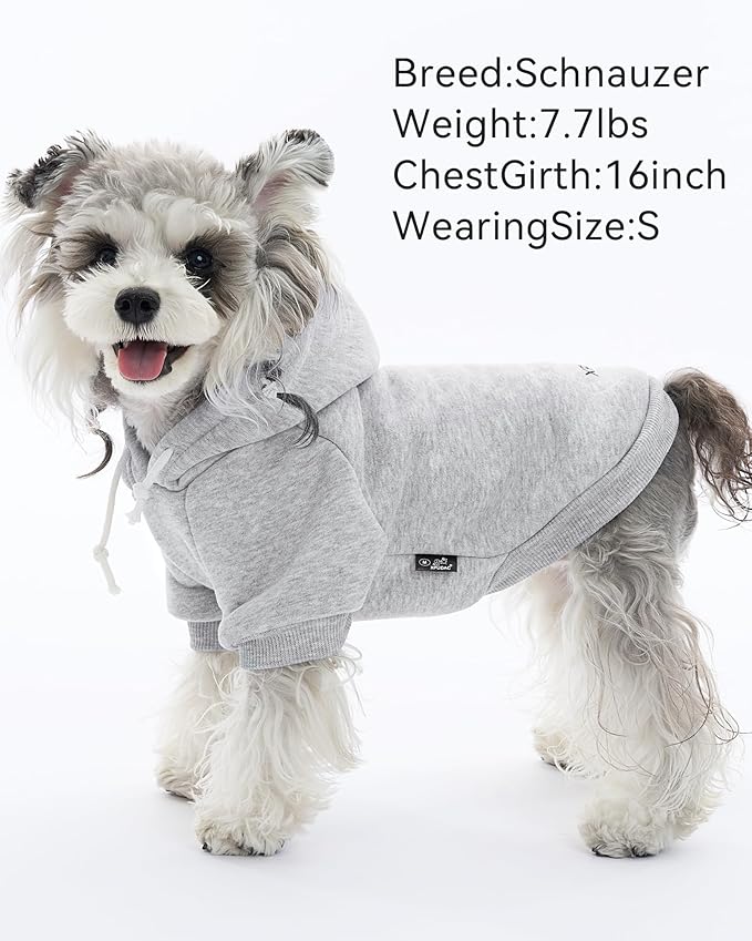 XPUDAC Matching Hoodie for Dogs and Humans Fleece Sweatshirt Soft Warm Pet Hoodie Sweater for Large Small Medium Dog and Owner Matching Clothes Cold Weather, Grey, 6X-Large