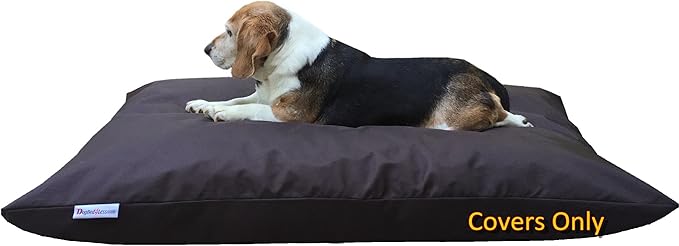 Dogbed4less Do It Yourself DIY Pet Bed Pillow Duvet 1680 Nylon Durable Cover and Waterproof Internal case for Dog/Cat at Medium 36"X29" Seal Brown Color - Covers only