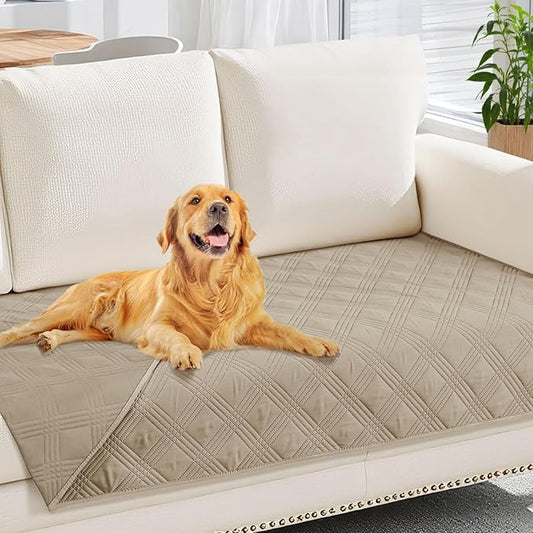 hyha Waterproof Dog Blanket, Reversible Pet Bed Blanket, Soft Sofa Couch Cover for Dogs Washable, Waterproof Pet Couch Covers for Sofa Puppy Cats Furniture Protector(30"x70", Taupe/Taupe)