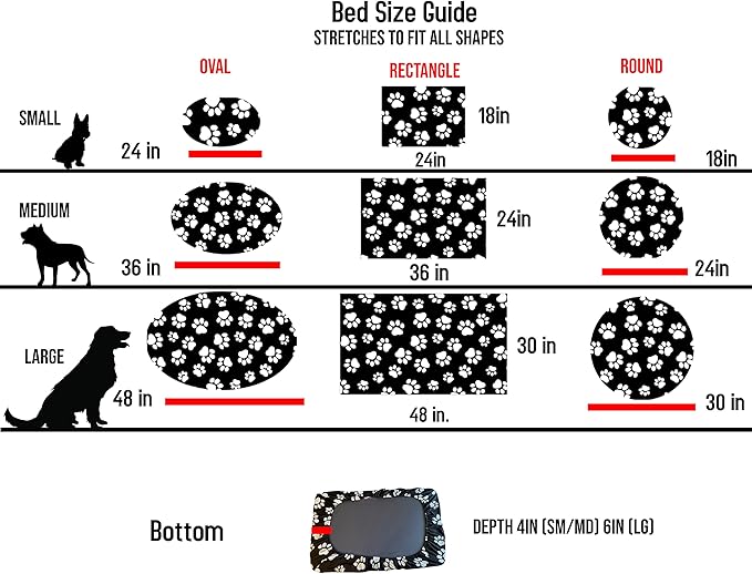 DUKE&LEFTY Furever Dogbed SLIPCOVER-Soft Stretchy Petbed Cover-Universal-Easy to Remove (Zipper Free) -Black/Small
