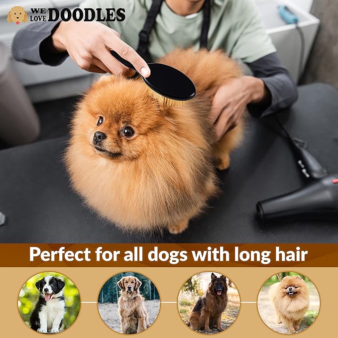 We Love Doodles Pin Brush & Dog Shampoo - Dog Grooming Kit - Remove Mats, Knots, And Tangles