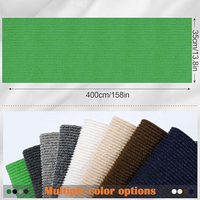 Cat Scratch Furniture Protector - 158" x 13.8" Trimmable Self-Adhesive Cats Claws Scratch Pads, DIY Cat Climbing Couch Protector for Scratch Post Cat Tree Replacement Indoor (Green)