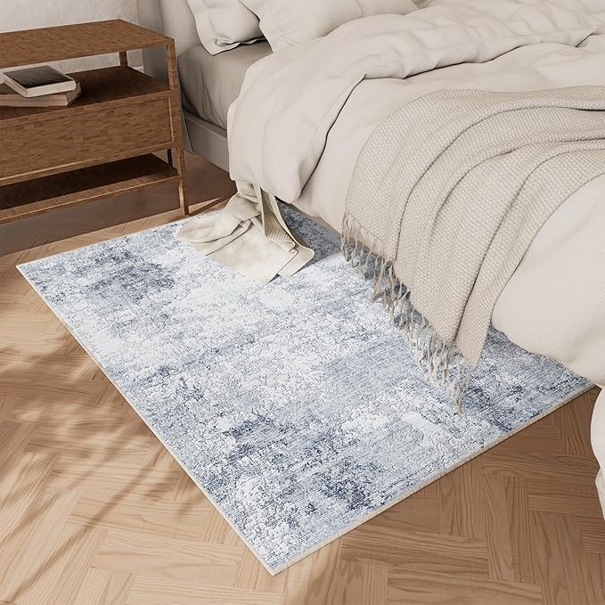 Washable Small Entryway Area Rugs: 2'x3' Modern Rug Non Slip Door Mat Indoor Entrance Stain Resistance Low Pile Throw Rugs for Inside Front Door Floor Bedroom Bedside Kitchen Dorm Office Home Entry