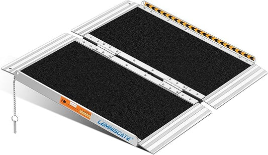 LEMNISCATE Portable Wheelchair Ramp 2FT, Wheelchair Ramps for Home Steps, Non-Slip Handicap Ramp with Handle, Folding Wheel Chair Ramps for Homes Steps, Stairs, Doorways, Scooter, 800LBS Capacity