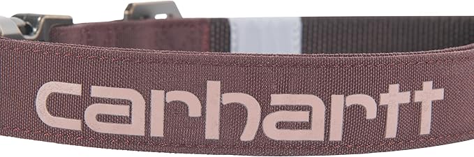 Carhartt Nylon Duck Dog Collar, Fully Adjustable Durable 2-Ply Cordura Nylon Canvas Collars for Dogs, Deep Wine, Medium