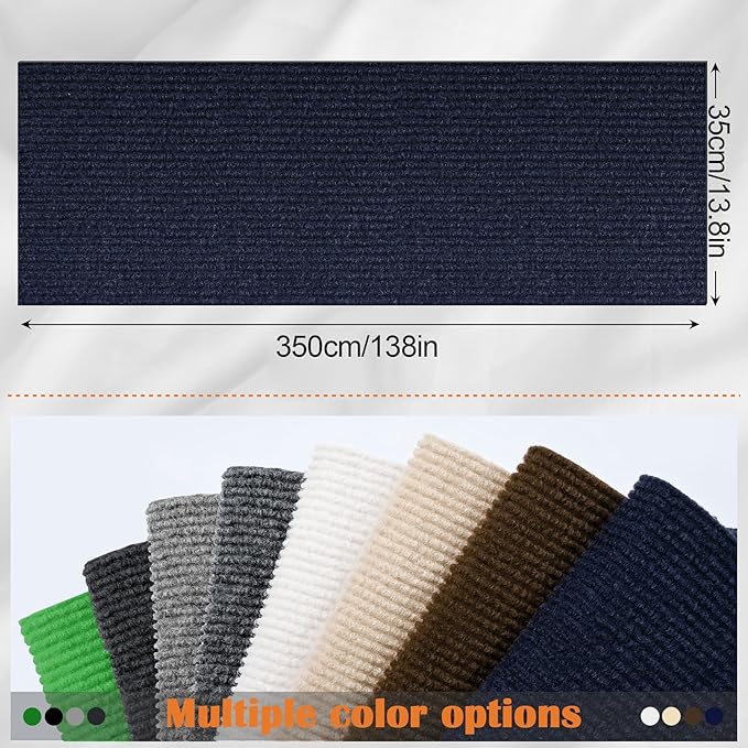 Cat Scratch Furniture Protector - 138" x 13.8" Trimmable Self-Adhesive Cats Claws Scratch Pads, DIY Cat Climbing Couch Protector for Scratch Post Cat Tree Replacement Indoor (Dark Blue)