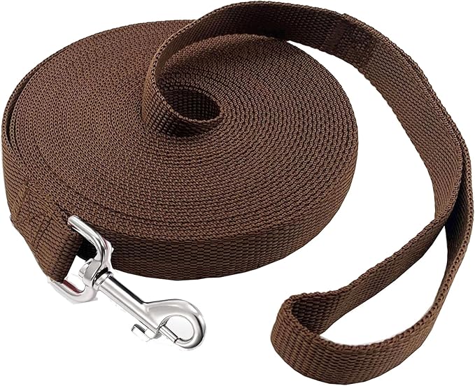 SALO Nylon Training Dog Leash for Small Medium Large Dogs, 3/4 Inch Wide, 20ft 30ft 40ft 50ft Long Leash Dog/Puppy Lead for Obedience Recall Training, Camping, or Backyard