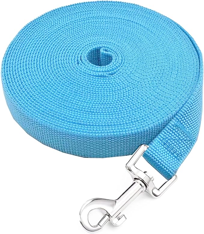 SALO Nylon Training Dog Leash for Small Medium Large Dogs, 3/4 Inch Wide, 20ft 30ft 40ft 50ft Long Leash Dog/Puppy Lead for Obedience Recall Training, Camping, or Backyard