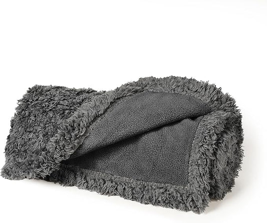 Kritter Planet Waterproof Blanket for Dogs, Pee Proof Sherpa Fleece Reversible Cover for Couch or Bed, Liquid Proof Furniture Protector for Small Medium Size Animals