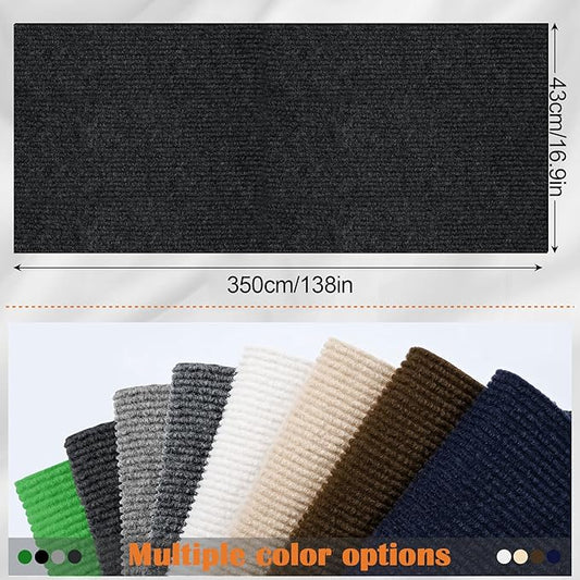 Cat Scratch Furniture Protector - 138" x 17" Trimmable Self-Adhesive Cats Claws Scratch Pads, DIY Cat Climbing Couch Protector for Scratch Post Cat Tree Replacement Indoor (Black)