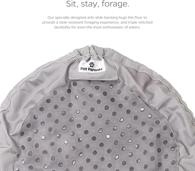 Pet Parents Forager Bowls, Slow Feeder Dog Bowls with SoftSnout & Non-Slip Backing Technology, Dog Feeder Mat & Snuffle Mat for Large Dogs and Small Dogs (Forest Modern Grey)