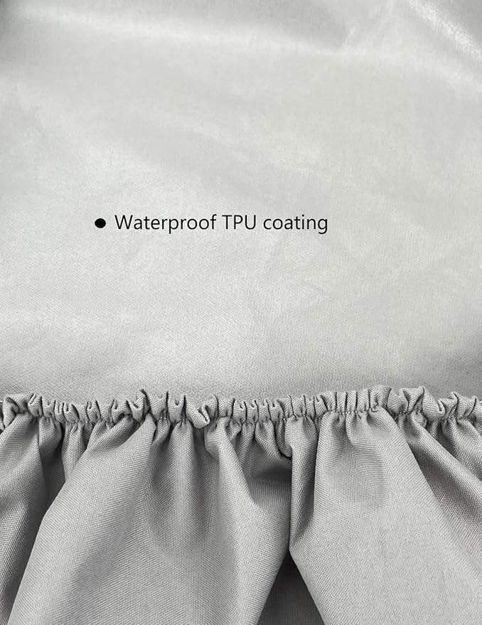 Waterproof Dog Bed Cover Elastic Slip Cover Light Grey 44 x 35 Inch