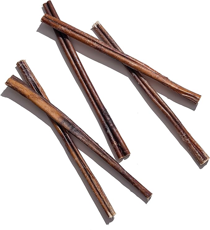 Jack&Pup 12 Inch Standard Bully Sticks for Medium and Large Dogs (18 Pack) Single Ingredient Dog Chew Bully Stick