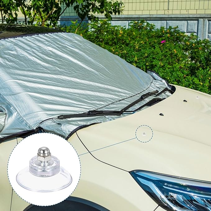 uxcell 10 Packs Suction Cups for Glass 34mm/1.3" Dia Clear PVC Window Glass Suction Sucker Pads with M5 x 8mm Screw for Window Bathroom Door Glass Wall Car Sun Shade