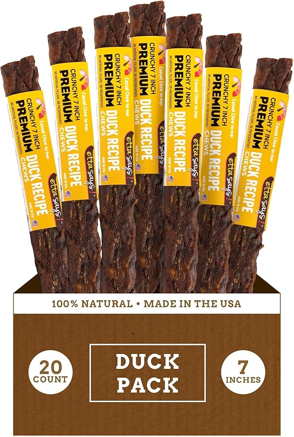 Etta Says! 7" Crunchy Duck Chews - 25 Ct