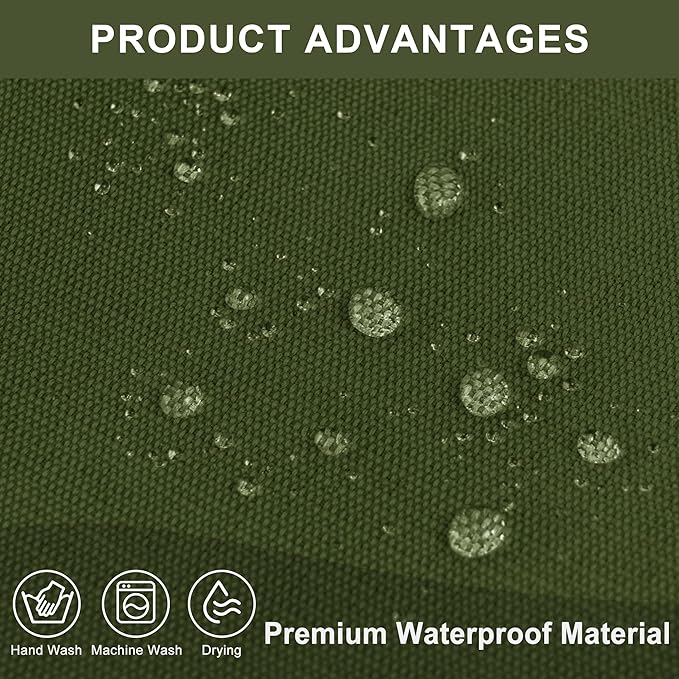 Dog Bed Covers Replacement Washable, Waterproof Dog Bed Cover with Zipper, 44Lx32Wx3H inch Durable Oxford Pet Bed Cover for Outdoor/Indoor Use, Cover Only, Army Green