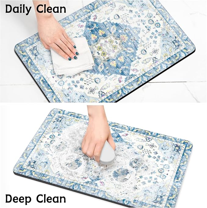 Pet Food Mats for Floor, Absorbent Dog Mat for Food and Water Dispenser Mat, Dog Food Mat Quick Dry Cat Food Mat Pet Supplies