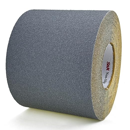 S&X Gray Anti Slip Tape 6 Inch x 60 FT Roll, Ultimate Non-Slip Skid Grip Tape for Outdoor Stair Treads, Wooden Steps & Exterior Grips, Grit 60, Waterproof, Extra-Durable