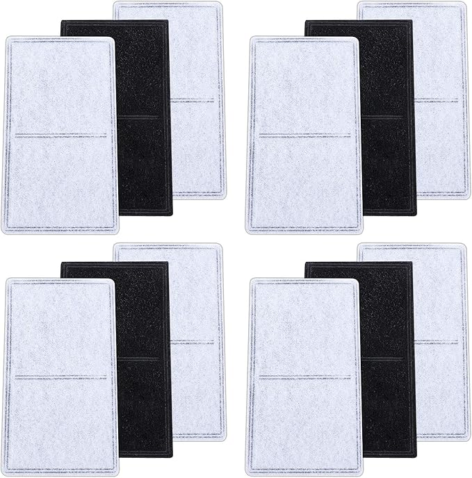 12PCS Replacement Carbon Filters Compatible with PetSafe Drinkwell Fountain Platinum Multi-Tier Everflow Outdoor, Charcoal Dog and Cat Water Fountain Filter