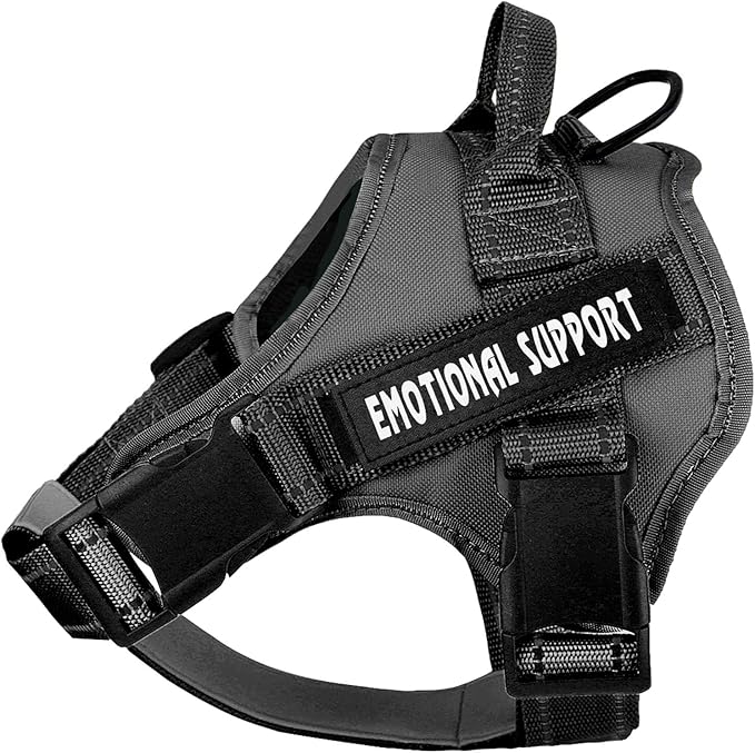 voopet Service Dog Harness, Emotional Support Pet Vest Harness, Reflective Breathable and Adjustable No-Pull ESA Dog Harness for Small Medium Large Dogs (with 4 PCS Removeable Tags)