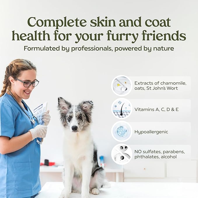 PAWFUME Skin & Coat Detangler Spray for Dogs, 1-Pack – Soothe Dry, Itchy Coats Quickly – Non-Toxic Chamomile & Oat Formula, Essential Fatty Acids & Vet-Certified – Dog Detangler Spray Dematting Care