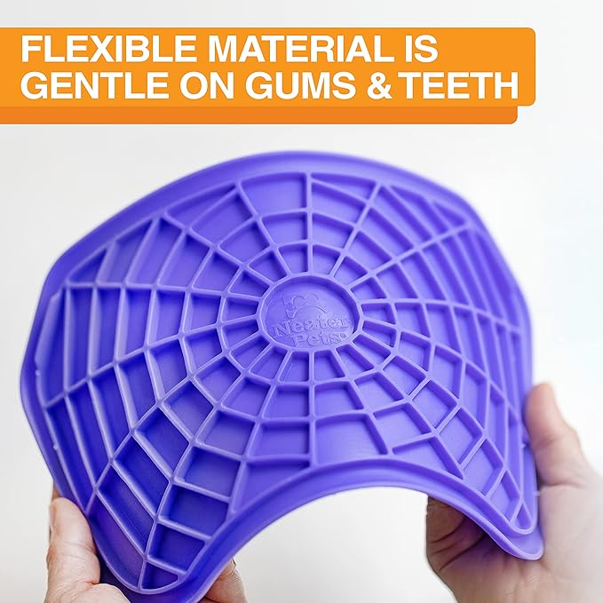 Neater Pets - Neat-LIK - Slow Feeding Pad for Dogs & Cats - Puzzle Toys Provide Boredom & Anxiety Relief - Fill Licking Pad with Healthy Treats & Food (Purple)