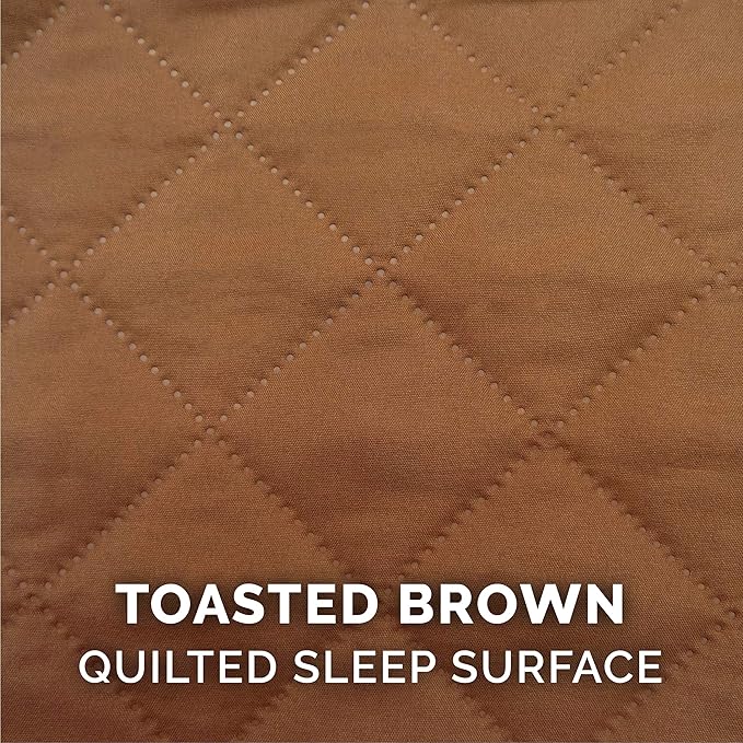 Furhaven Replacement Dog Bed Cover Quilted Sofa-Style, Machine Washable - Toasted Brown, Jumbo Plus (XX-Large)
