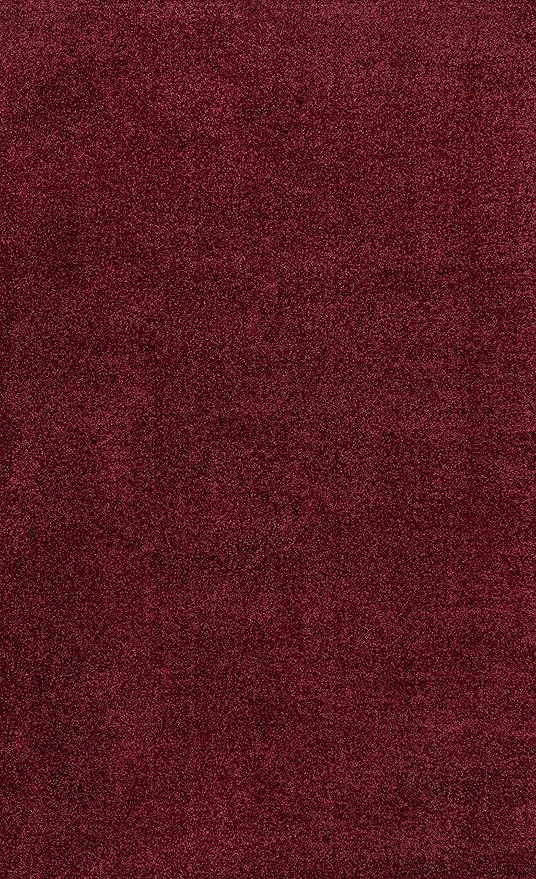 JONATHAN Y Haze Solid Low-Pile Dark Red Indoor Area Rug 3x5, Coastal,Bohemian,Minimalist,Classic, Easy-Cleaning for Living Room,Bedroom,Kitchen,Pet Friendly,Non-Shedding (SEU100Q-3)