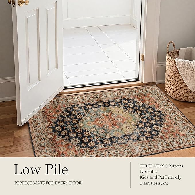 Area Rug Non Slip Machine Washable Ultra Soft Living Room/Bedroom/Kitchen/Outdoor/Classroom Maroon, 8'×10'