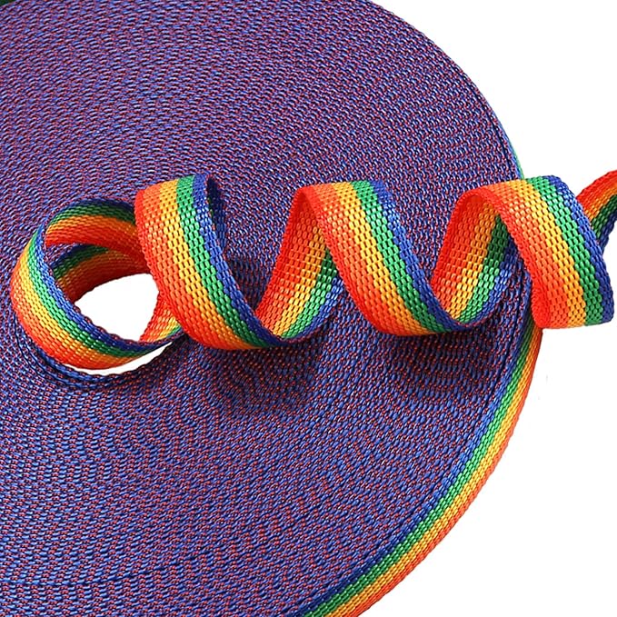 Hi Kiss Dog/Puppy Obedience Recall Training Agility Lead - 15ft 20ft 30ft 50ft 100ft Training Leash - Great for Training, Play, Camping, or Backyard (50 Feet, Rainbow)