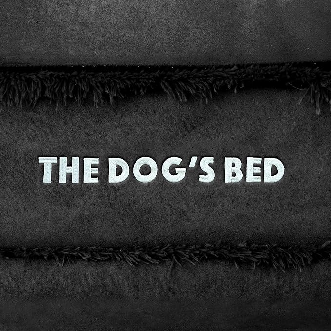 The Dog’s Bed Orthopedic Memory Foam Dog Bed Mattress, Plush Fabric, Black Plush, L, 6-Inch