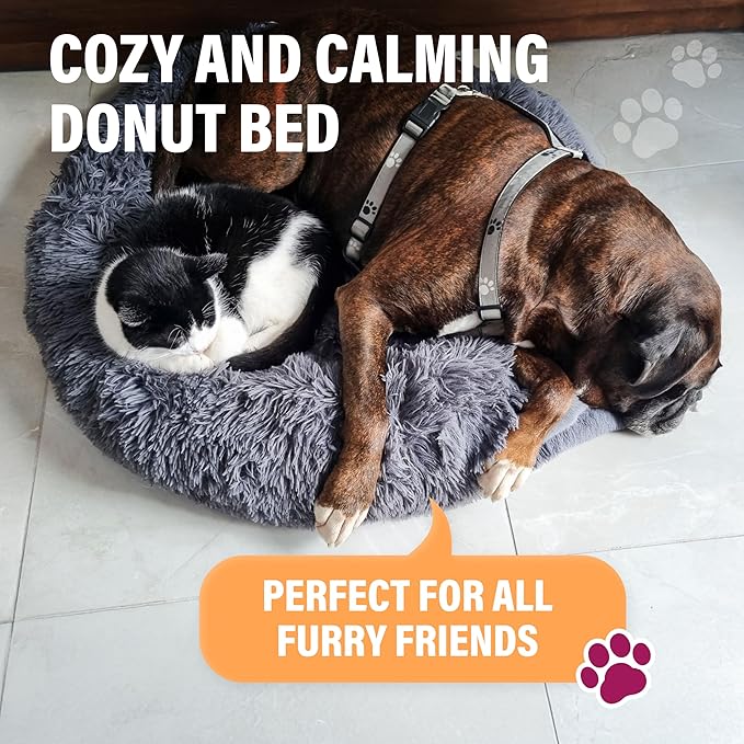 Active Pets X-Lg Dark Grey Dog Bed Up to 100lbs, Calming Orthopedic Pet Bedding for Anxiety Relief, Joint Support & Comfort, Washable Dog Furniture