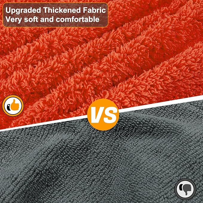 Bienbee Dog Bathrobe, Quick Drying Super Absorbent Dog Robes for After Bath, Warm Keeping Dogs Towel, Dogs Bath Supplies, Bright Red XL